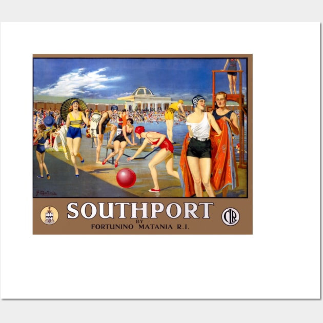 Vintage Travel Poster England Southport Wall Art by vintagetreasure